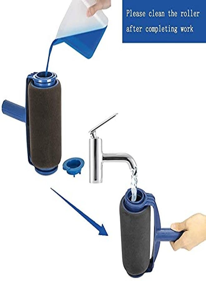 آرت بي مجموعة أدوات طلاء الجدران الداخلية من ArtBee DIY، تتضمن فرشاة طلاء، عصي، مقابض بكرات الطلاء، أداة تحديد حواف الطلاء (مجموعة من 5 قطع) - Image 2